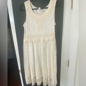 Elegant Lace Overlay Dress